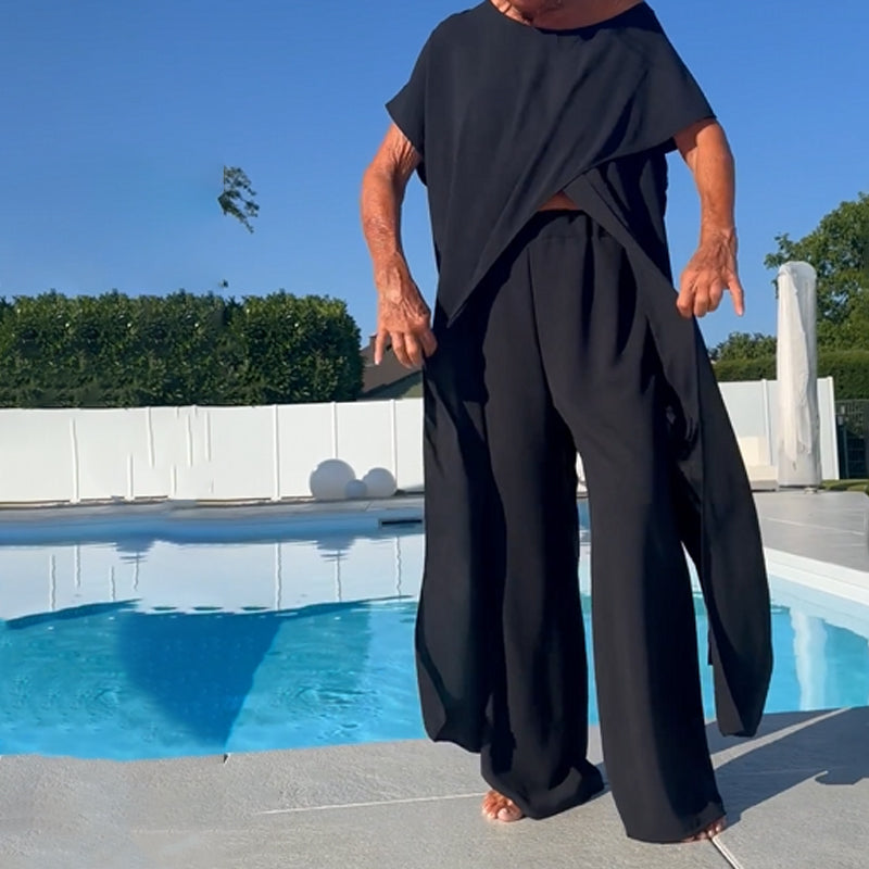 Gabbie™ Élégant Ensemble Deux-Pièces à Épaules Dégagées