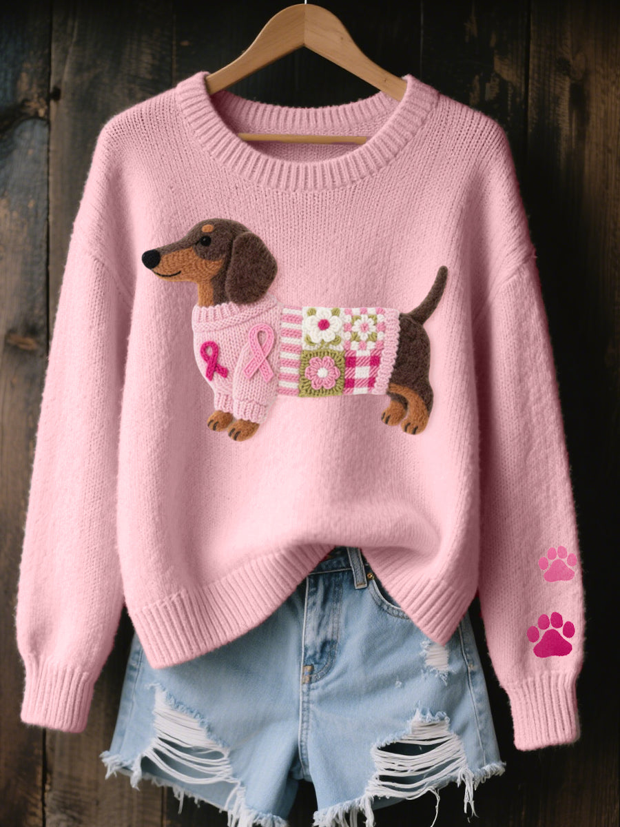 Clodagh | Pull en Tricot avec Détail en Laine Feutrée de Teckel