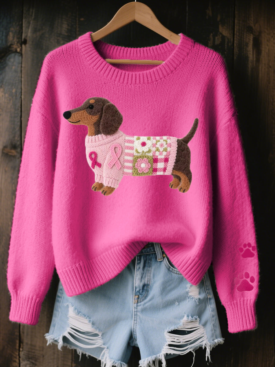 Clodagh | Pull en Tricot avec Détail en Laine Feutrée de Teckel