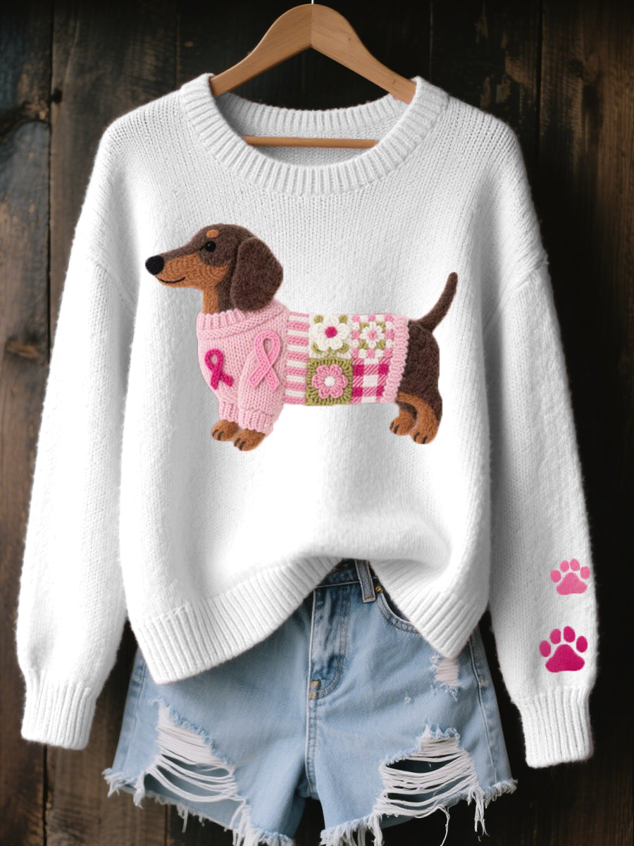 Clodagh | Pull en Tricot avec Détail en Laine Feutrée de Teckel