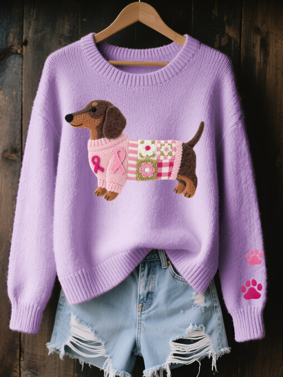 Clodagh | Pull en Tricot avec Détail en Laine Feutrée de Teckel
