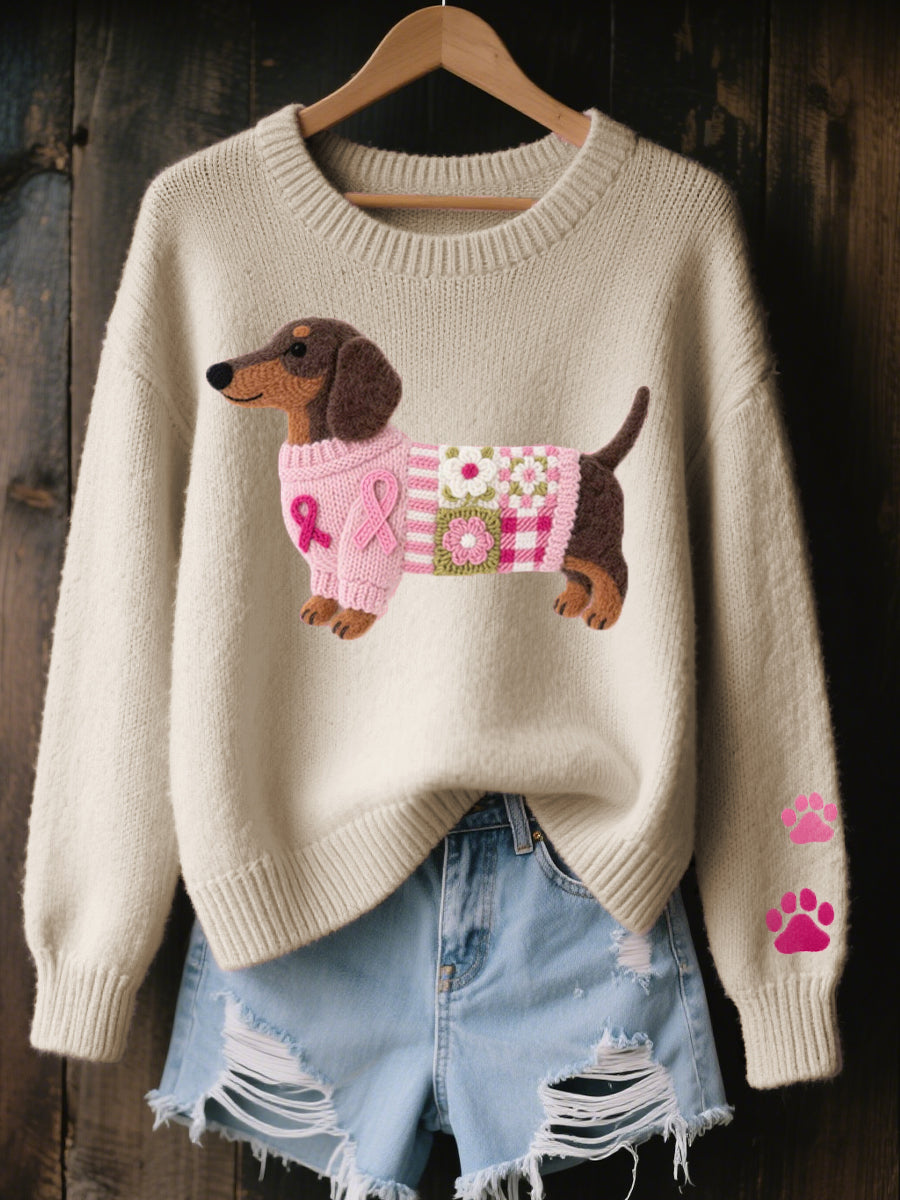 Clodagh | Pull en Tricot avec Détail en Laine Feutrée de Teckel