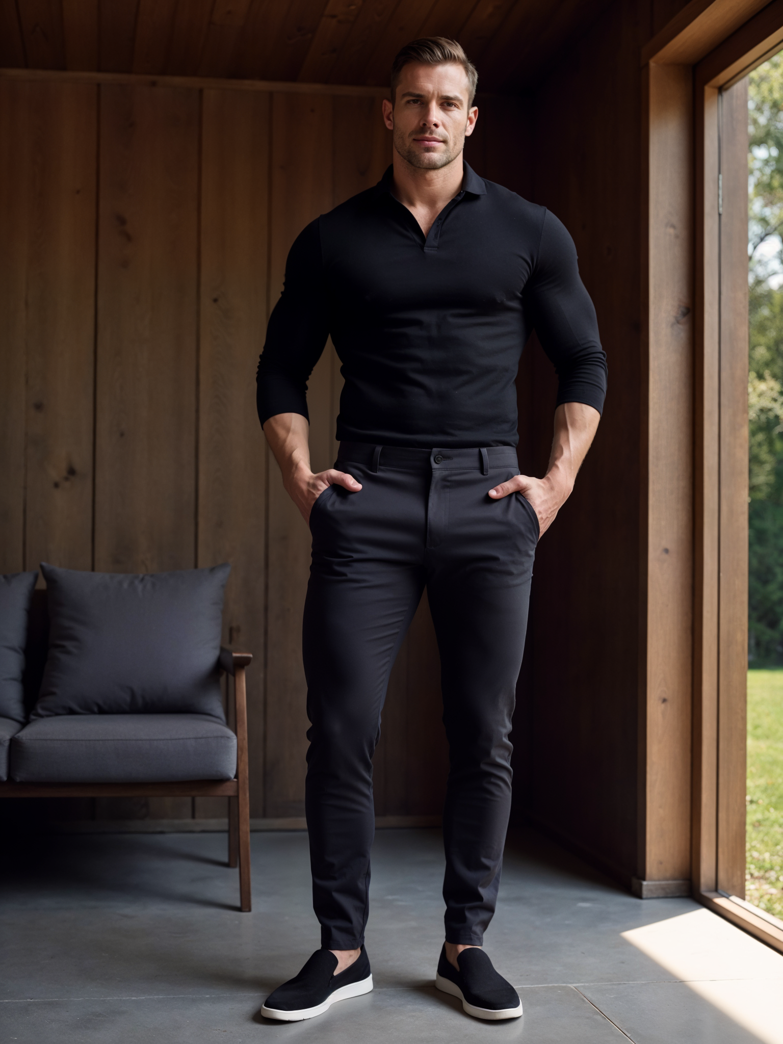 LAURENT MONACO | PANTALONS STRETCH POUR HOMMES