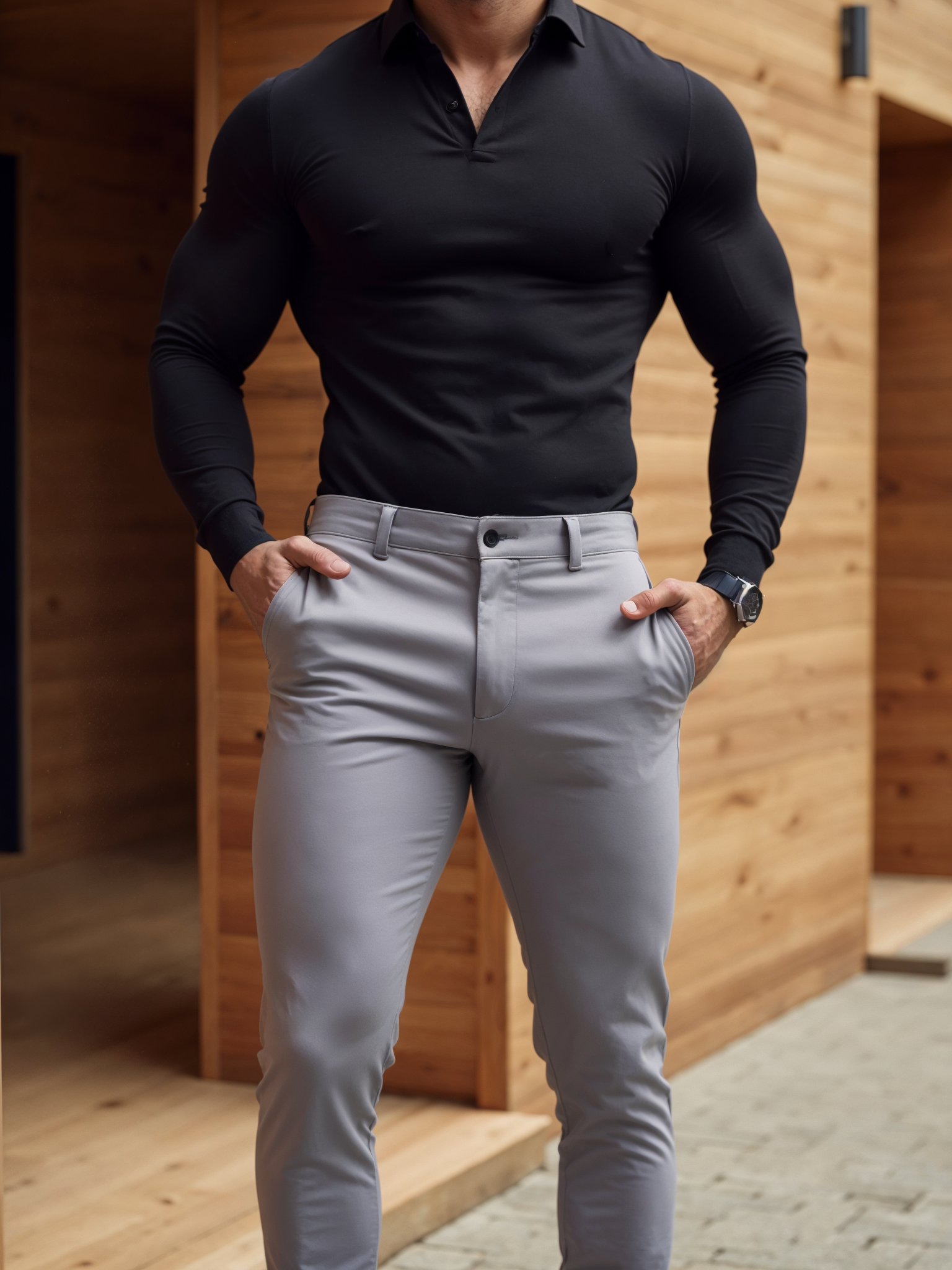 LAURENT MONACO | PANTALONS STRETCH POUR HOMMES
