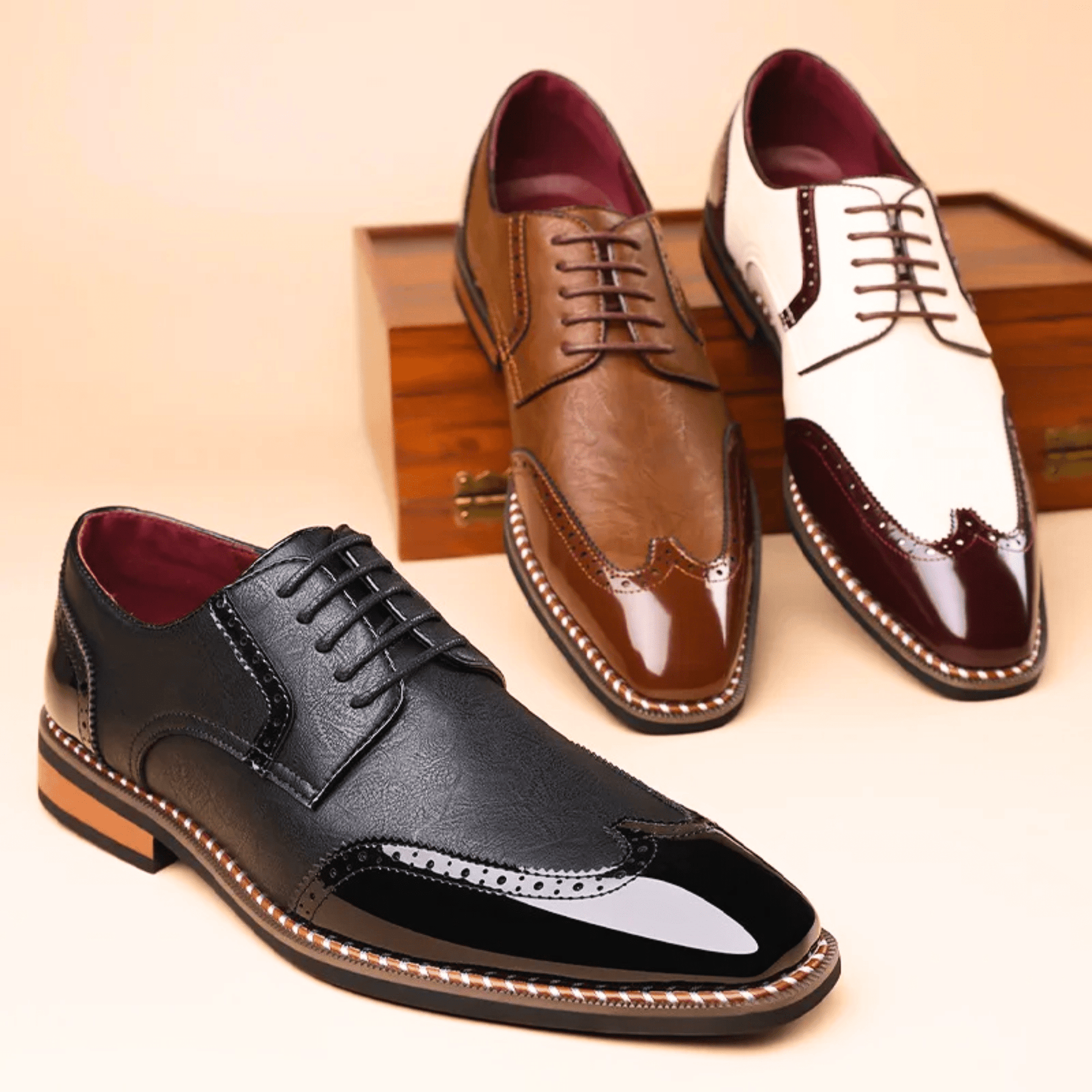 LAURENT MONACO | CHAUSSURES BICOLORE POUR HOMME