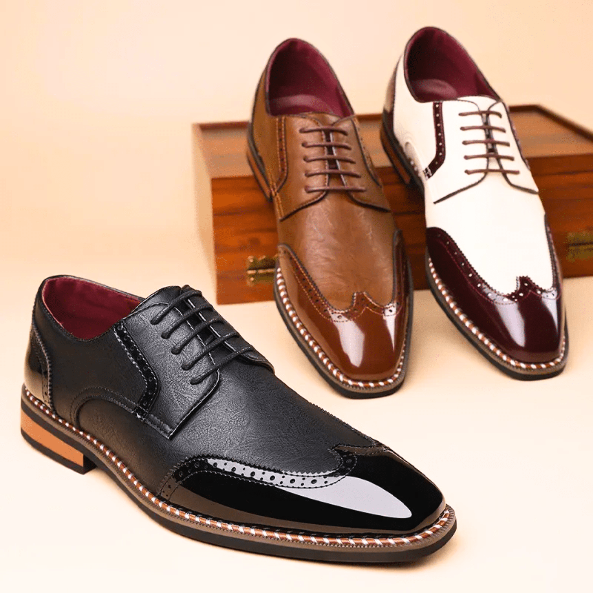 LAURENT MONACO | CHAUSSURES BICOLORE POUR HOMME