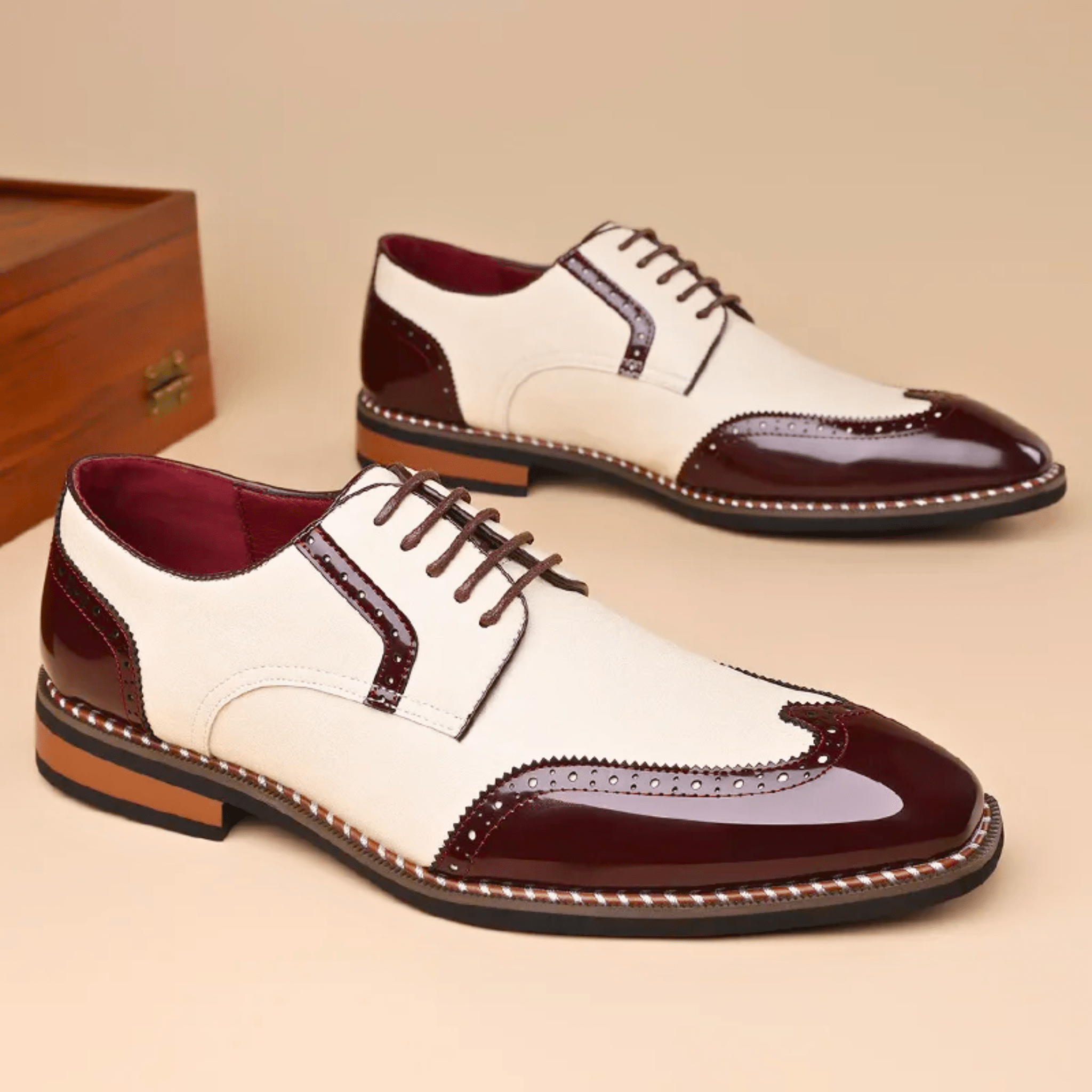 LAURENT MONACO | CHAUSSURES BICOLORE POUR HOMME